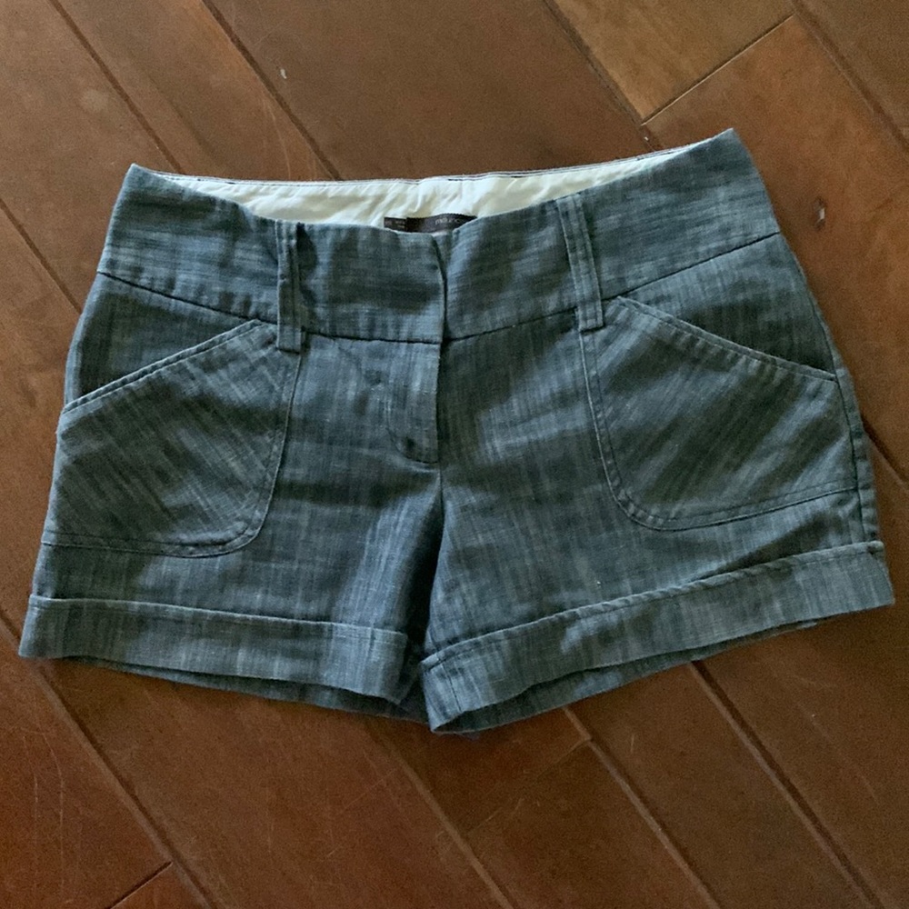 Soft denim dress shorts